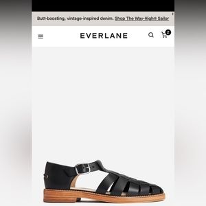 Everlane Fisherman Sandal, charcoal, size 7